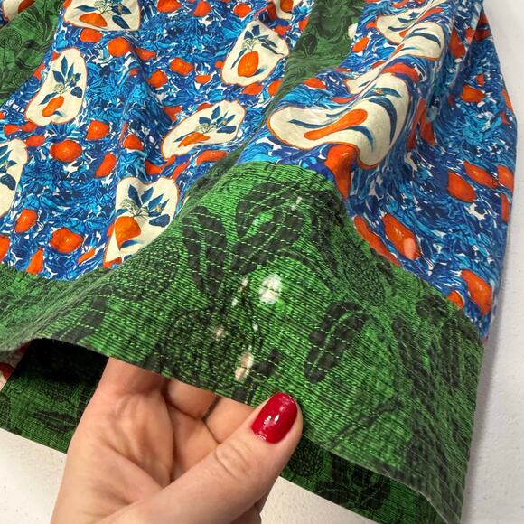 Hunter Bell April Dress orange green cotton size 8 - Picture 8 of 8